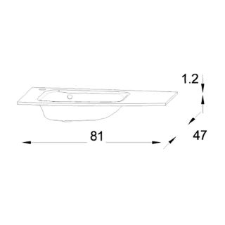 Раковина Jacob Delafon Nona 80 L EB1884RU-DE4